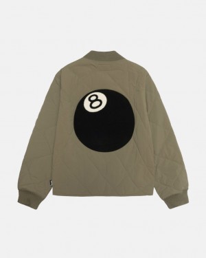 Stussy 8 Ball Gesteppt Liner Jacket Jacken Damen Olivgrün Österreich | IOY-7713