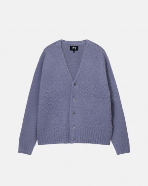 Stussy Brushed Cardigan Pullover Herren Lila Österreich | NCR-2424