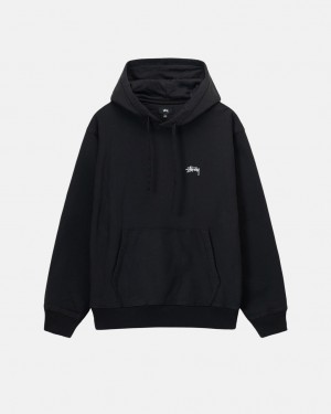 Stussy Overdyed Stock Logo Hoodie Hoodie Herren Schwarz Österreich | UHP-7499