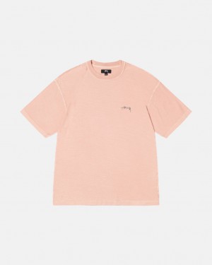 Stussy Pig. Dyed Inside Out Crew Tees Damen Hellrosa Österreich | TON-7659