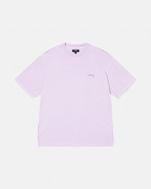Stussy Pig. Dyed Inside Out Crew Tees Herren Lila Österreich | ZLZ-0916