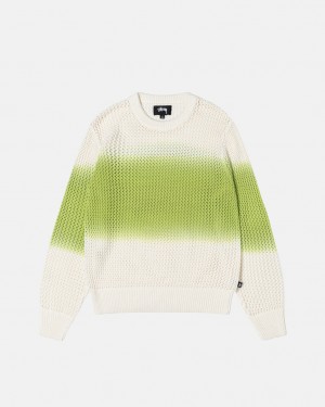 Stussy Pigment Dyed Loose Gauge Knit Pullover Pullover Damen Dunkelgrün Österreich | RMI-7570